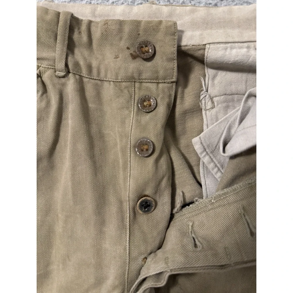 Men's VTG 30s 40s Boy Scout Khaki Breeches / Button Fly‎ Pants 1930s